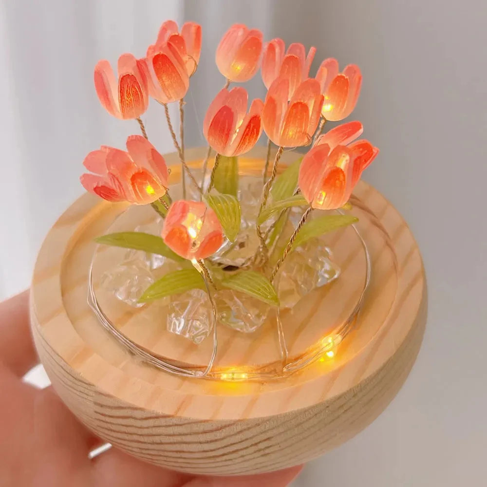 Luminária de Mesa Flor Tulipa LED