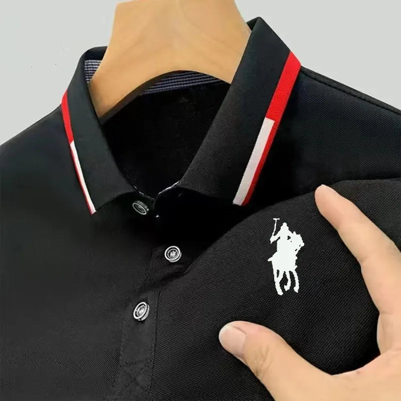 Camisa Masculina Polo Casual Simples Manga Curta - Lojas Peloi