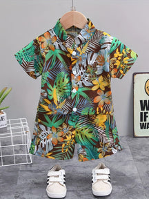 Conjunto Infantil Verão Masculino Florido