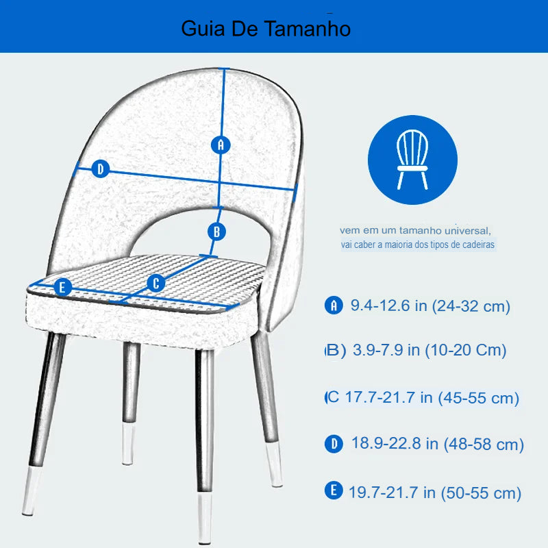 Kit Capa de Cadeira Curva