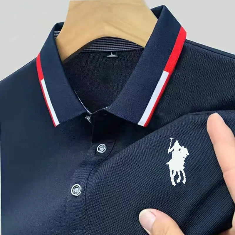 Camisa Masculina Polo Casual Simples Manga Curta - Lojas Peloi