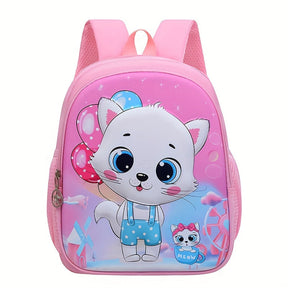 Mochila Escolar Infantil Gatinho - Leve e à Prova d'Água