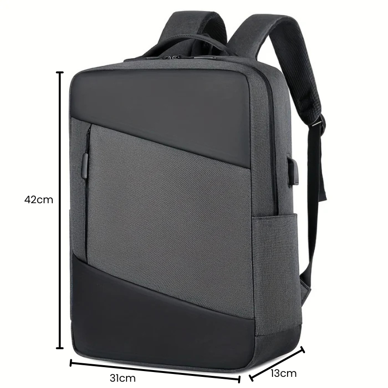 Mochila Executiva para Notebook 15", Impermeável e Porta USB