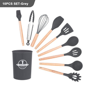 Kit Utensílios Cozinha em silicone - peloi