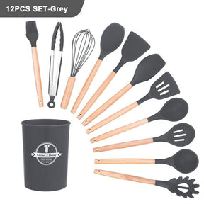 Kit Utensílios Cozinha em silicone - peloi