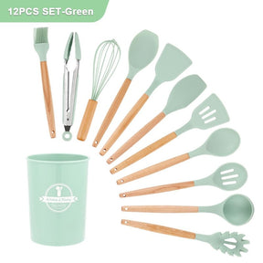 Kit Utensílios Cozinha em silicone - peloi