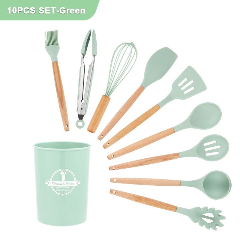 Kit Utensílios Cozinha em silicone - peloi