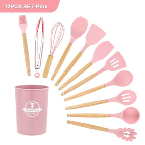 Kit Utensílios Cozinha em silicone - peloi